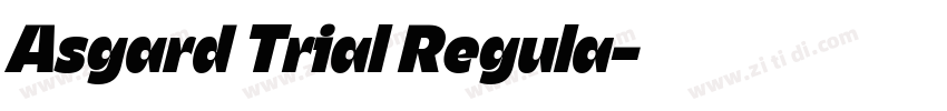 Asgard Trial Regula字体转换